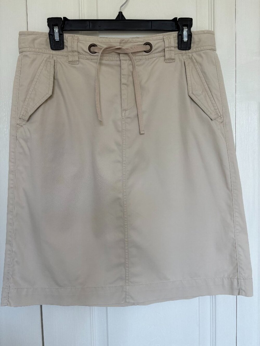 Vintage 2007 Banana Republic Khaki Cotton Utility Skirt Size 8